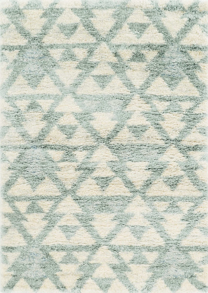 8'X10' Ivory Grey Machine Woven Geometric Indoor Area Rug