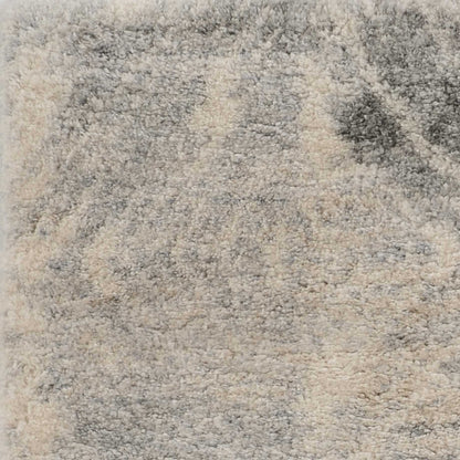 8' X 13'  Modern Ivory And Grey Abstract Area Rug