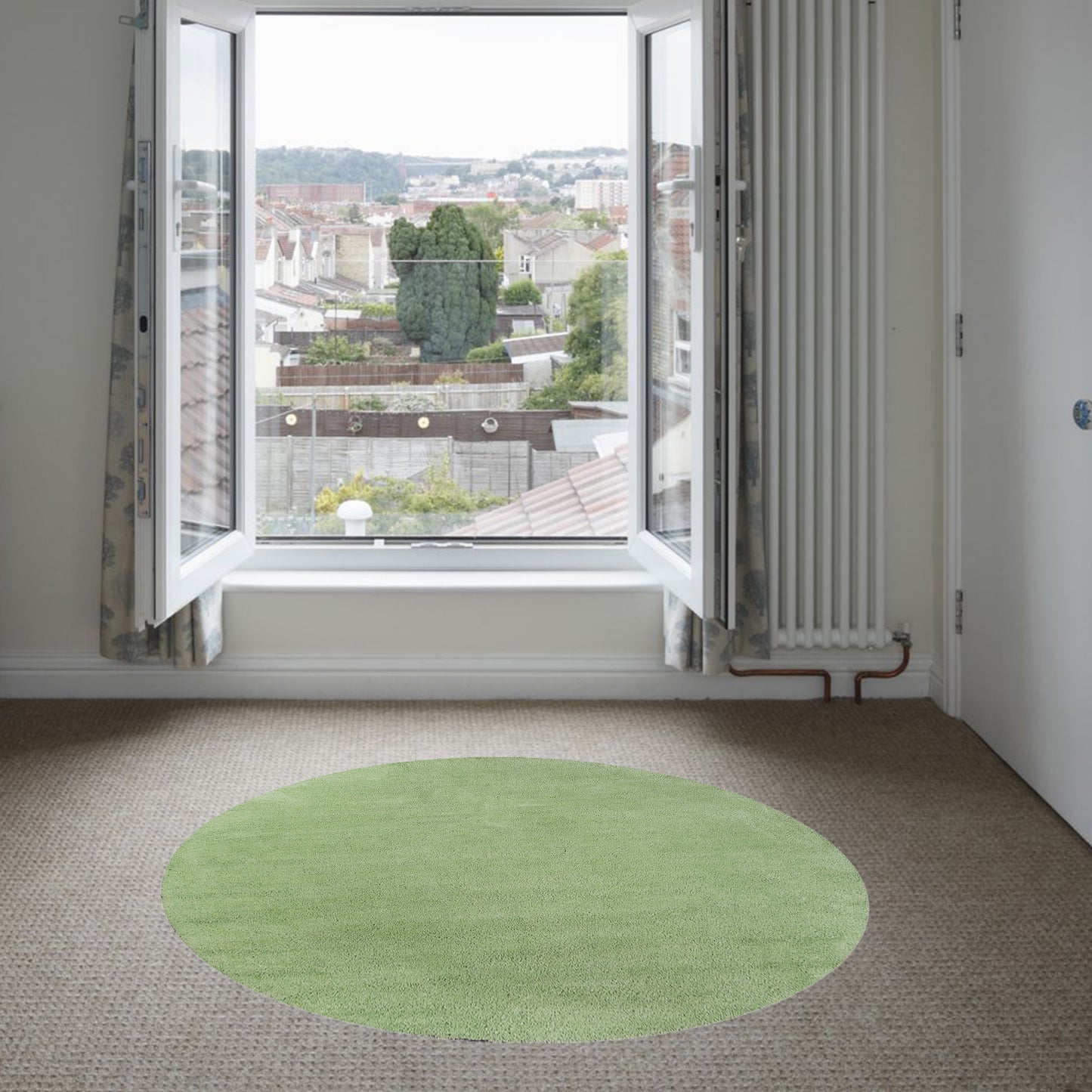 5'X7' Spearmint Green Indoor Shag Rug