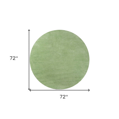 5'X7' Spearmint Green Indoor Shag Rug