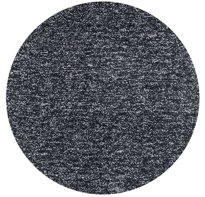 9' X 13' Polyester Black Heather Area Rug