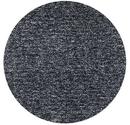 9' X 13' Polyester Black Heather Area Rug
