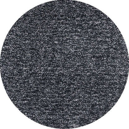 9' X 13' Polyester Black Heather Area Rug
