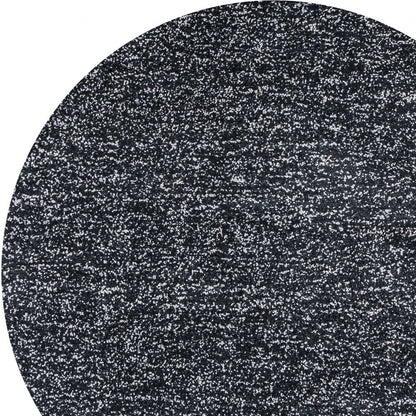 9' X 13' Polyester Black Heather Area Rug