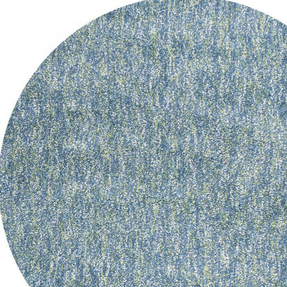 8' Round  Polyester Seafoam Heather Area Rug