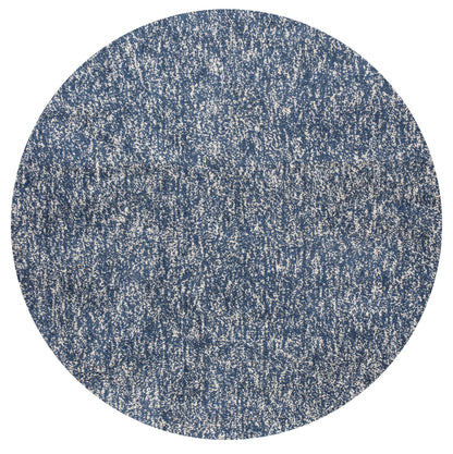 8' Indigo Or Ivory Heather Plain Runner Rug