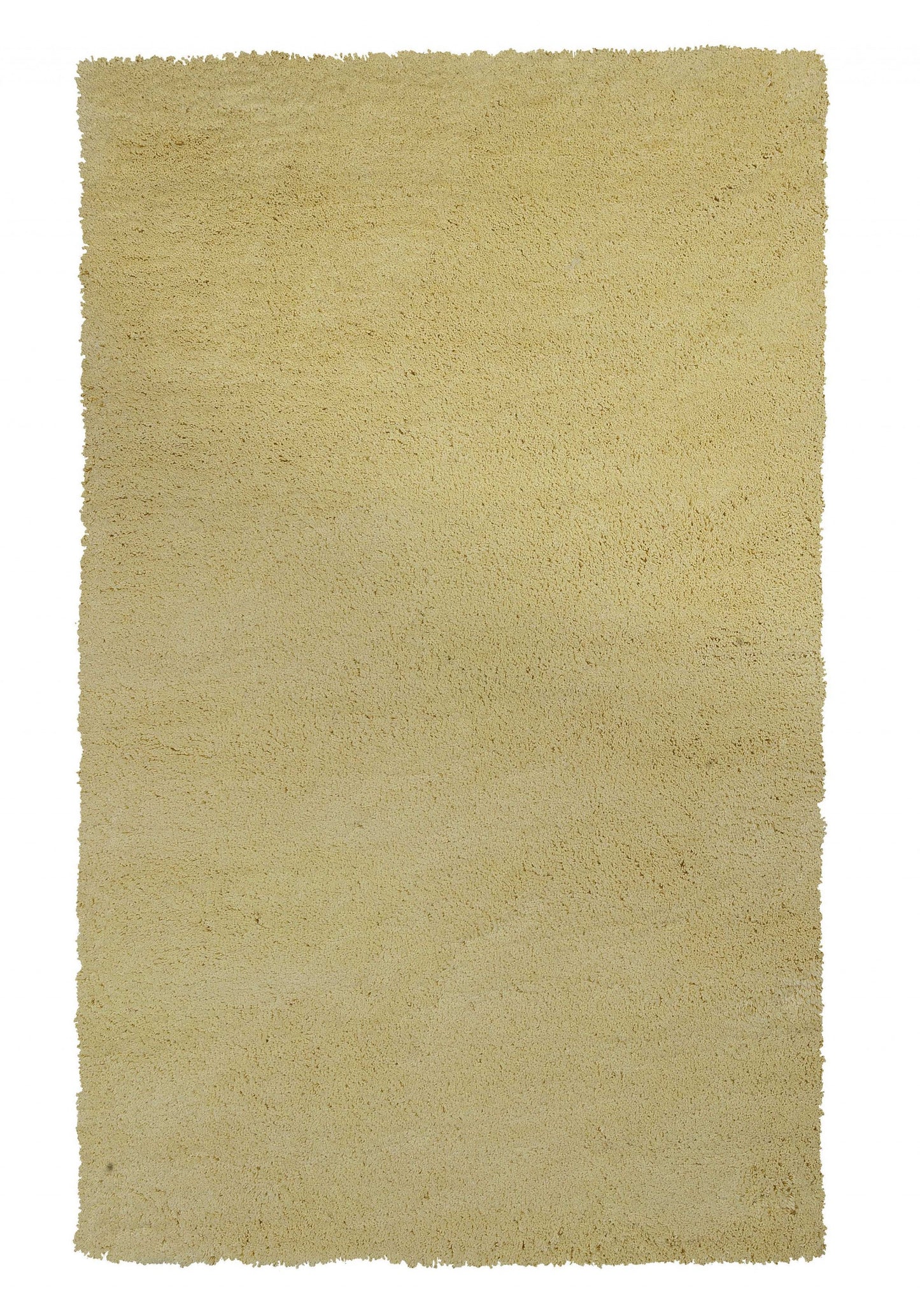 6' Round  Polyester Canary Yellow Area Rug