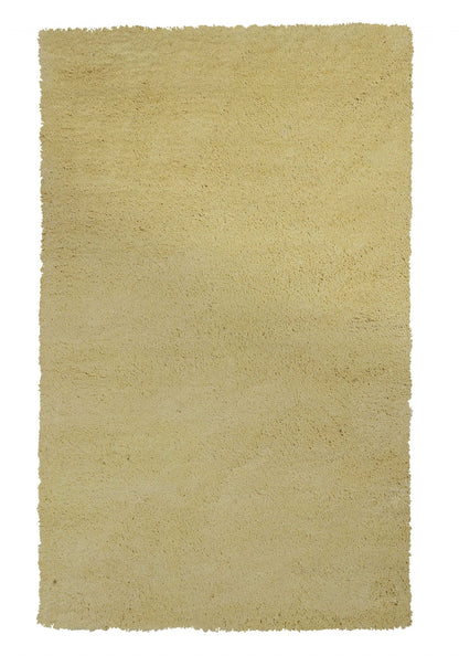 6' Round  Polyester Canary Yellow Area Rug