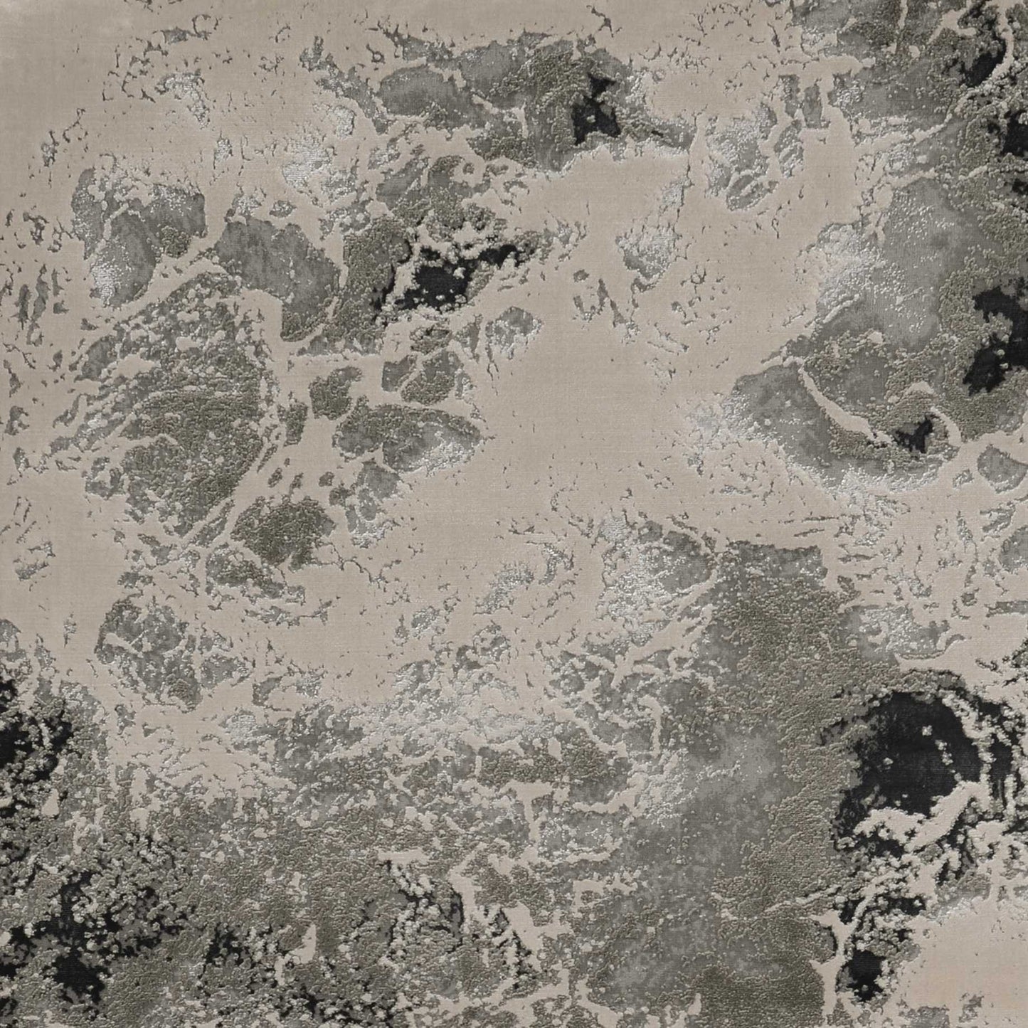 5'X8' Silver Machine Woven Abstract Watercolor Indoor Area Rug