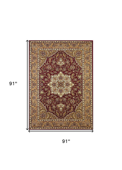 7' X 10'  Polypropylene Red Or  Beige Area Rug