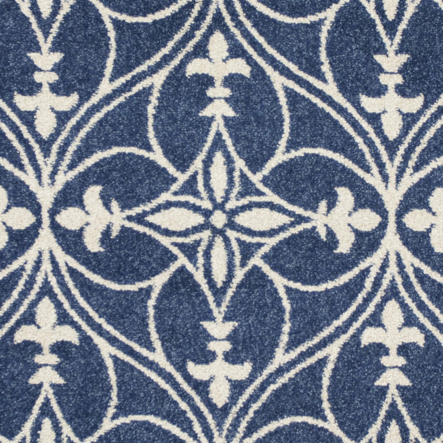 5' X 8' Denim Classical Pattern Uv Treated Area Rug