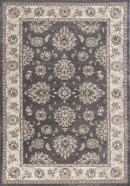 8' Grey Or Ivory Polypropylene Runner Rug