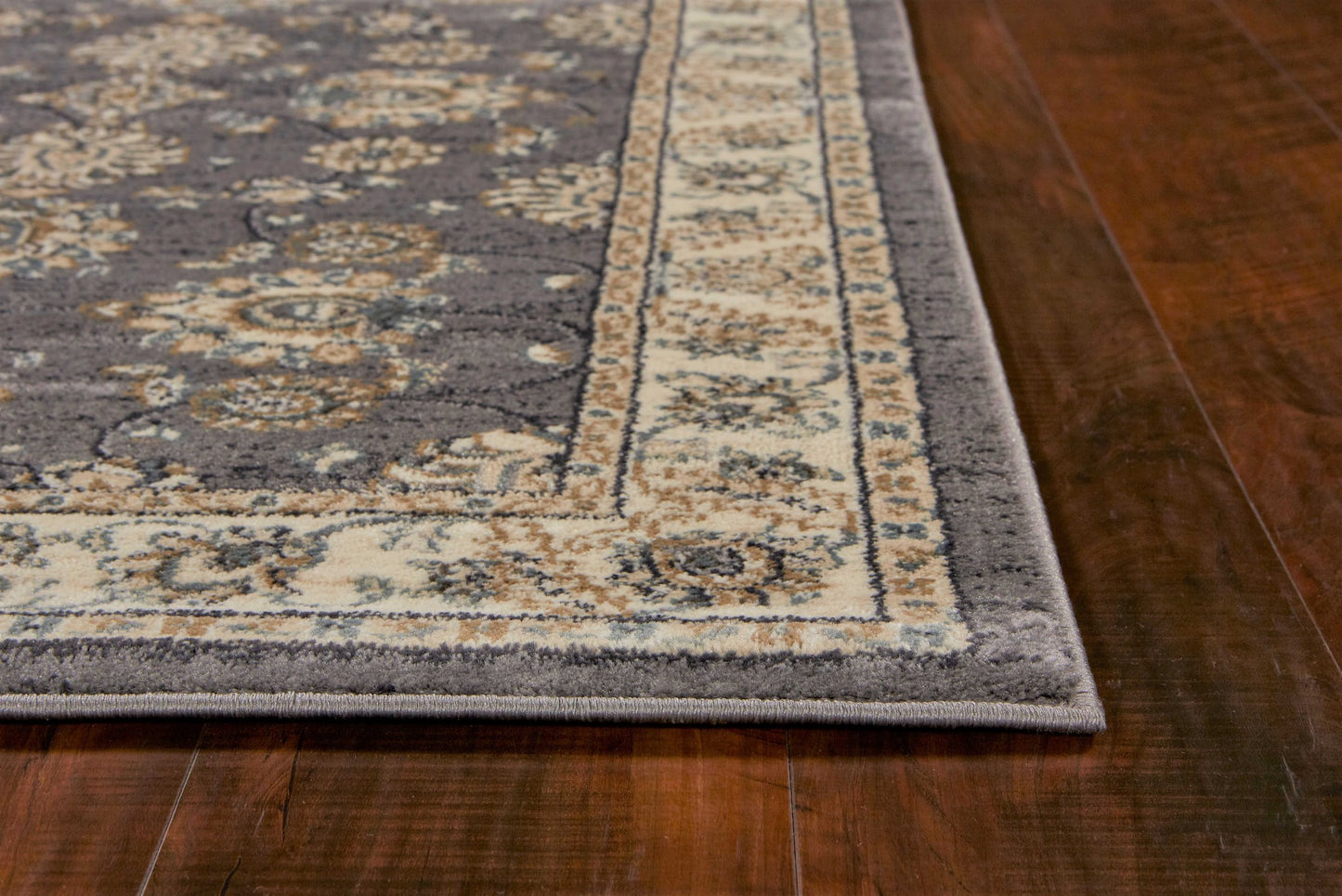 8' Grey Or Ivory Polypropylene Runner Rug