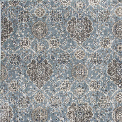 2' X 3' Viscose Ivory Or Blue Accent Rug