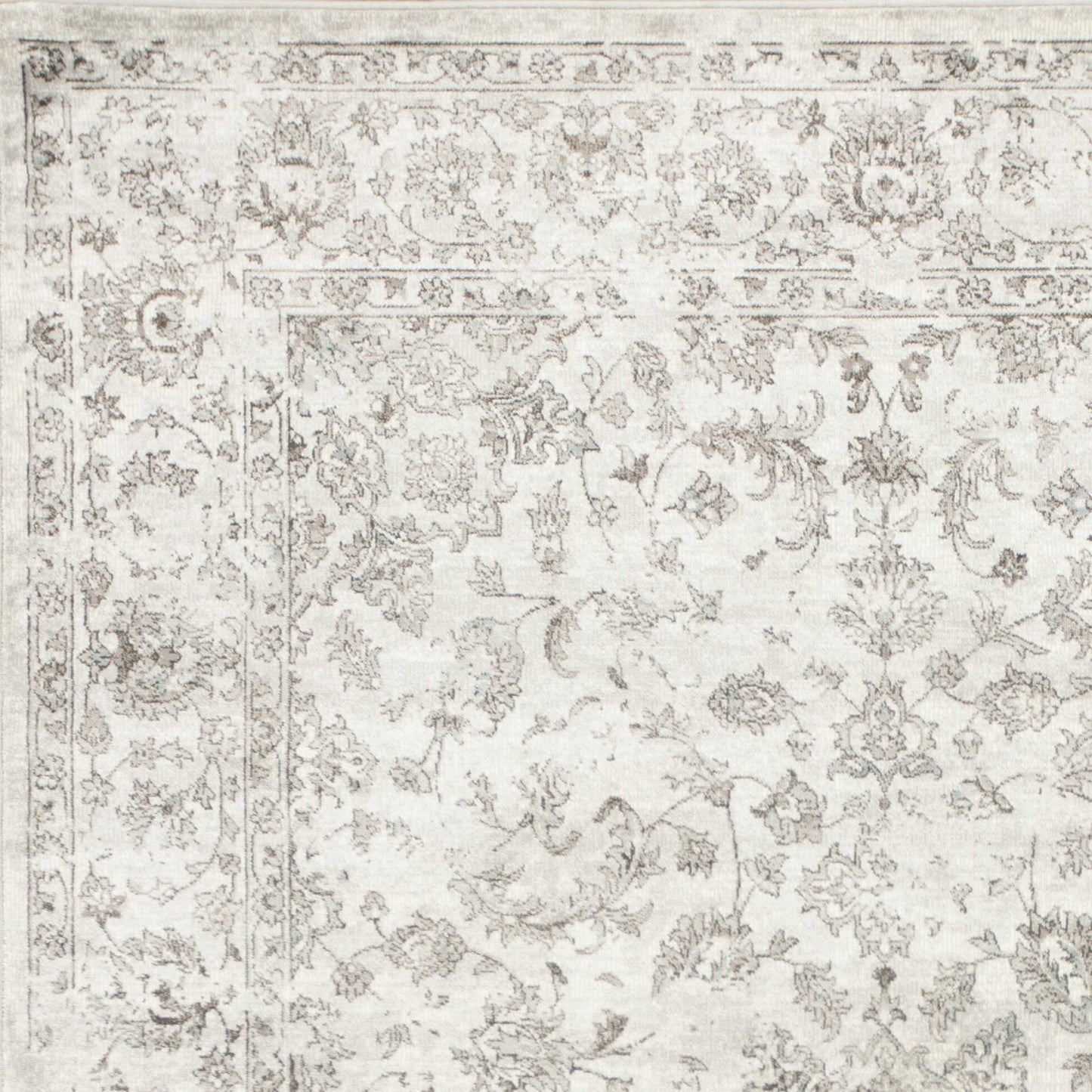2' X 3' Viscose Silver Accent Rug