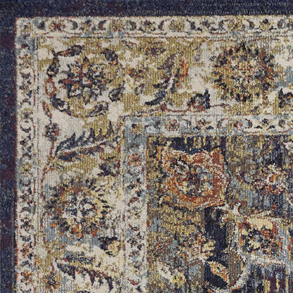 7' X 10'  Polypropylene Navy Area Rug