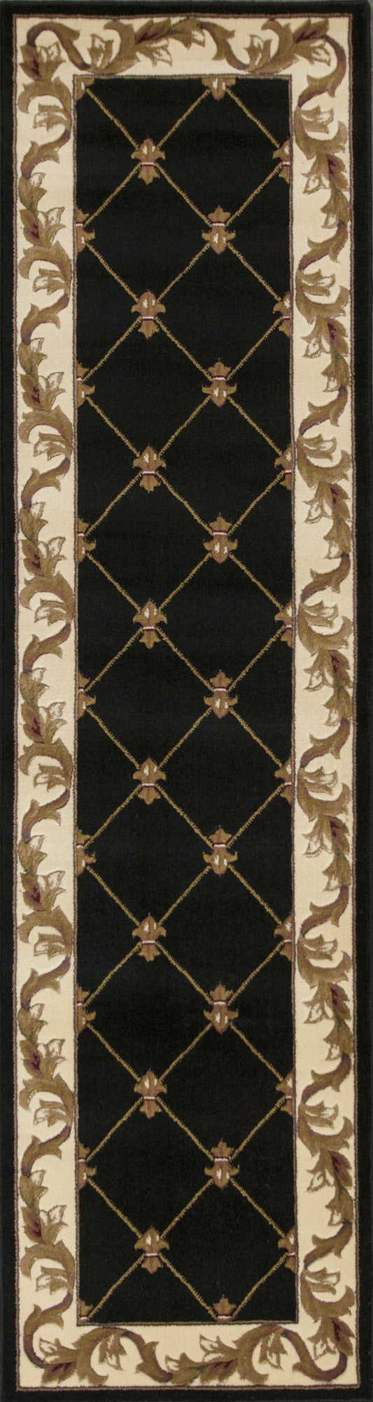 7' X 10'  Polypropylene Black Area Rug