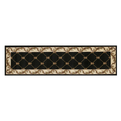 7' X 10'  Polypropylene Black Area Rug