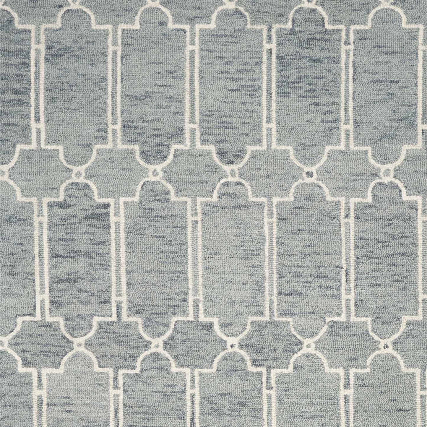 2'X4' Slate Blue Hand Tufted Geometric Indoor Accent Rug