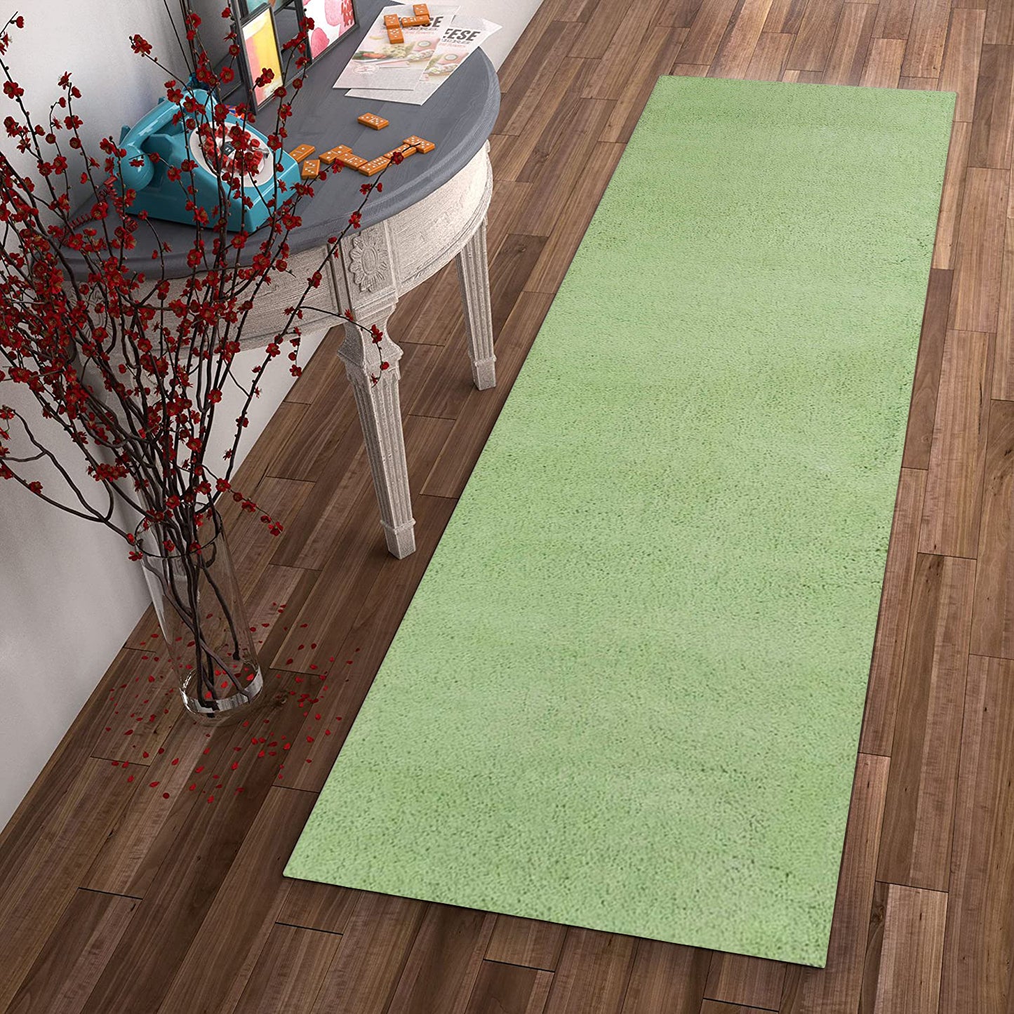 5'X7' Spearmint Green Indoor Shag Rug