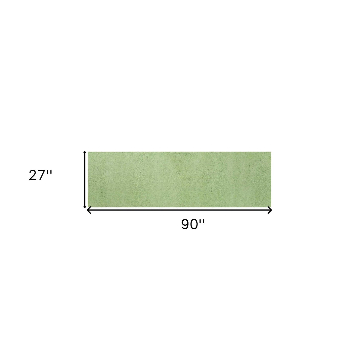 5'X7' Spearmint Green Indoor Shag Rug