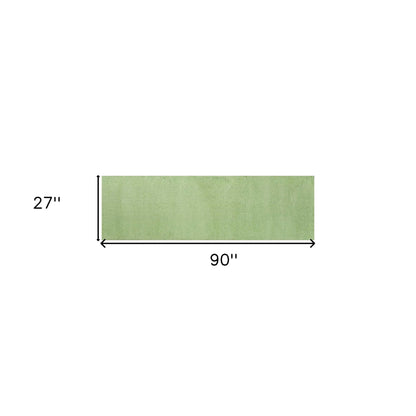 5'X7' Spearmint Green Indoor Shag Rug