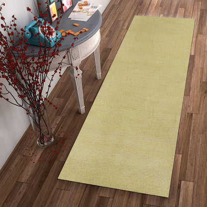 6' Round  Polyester Canary Yellow Area Rug