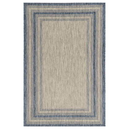 3' X 5' Uv Treated Polypropylene Grey Or Denim Area Rug