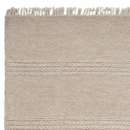 7' X 9'  Wool Natural Area Rug