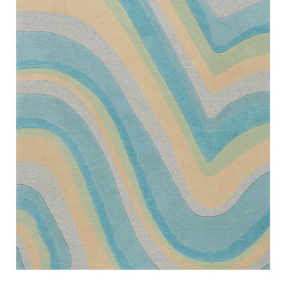 8' X 10' 6 Wool Ocean Area Rug