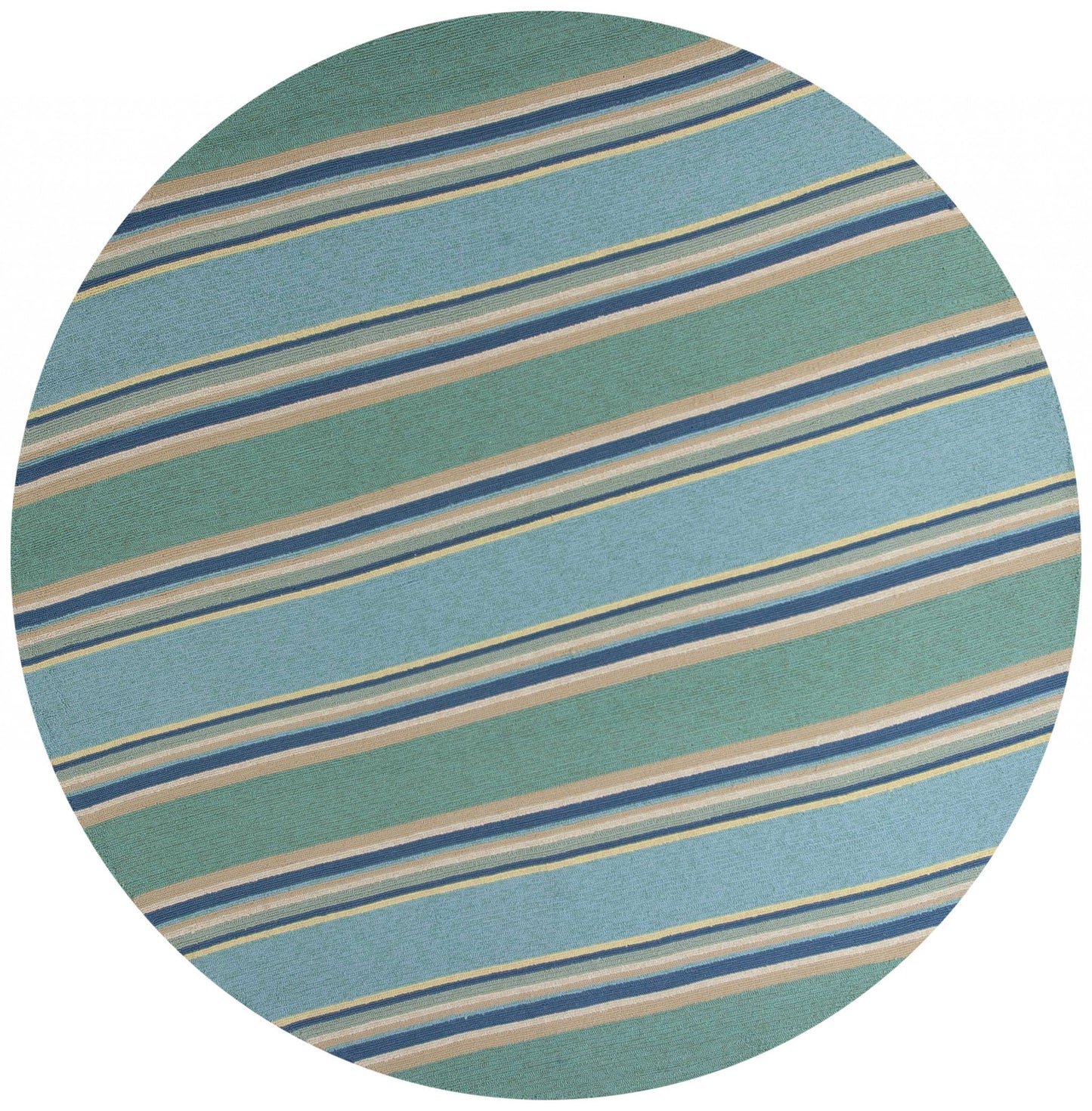 5' X 7' Ocean Stripes Uv Treated Indoor Outdoor Area Rug