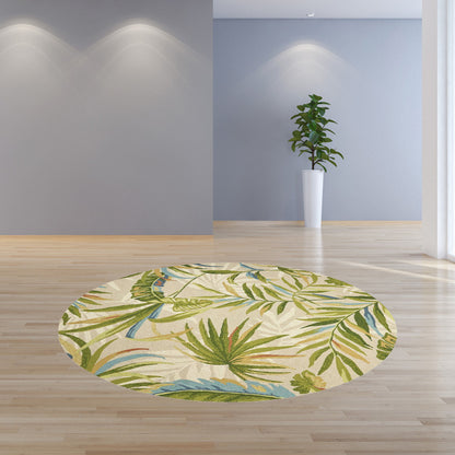 3' X 5' Sand Tropical Uv Treated Area Rug