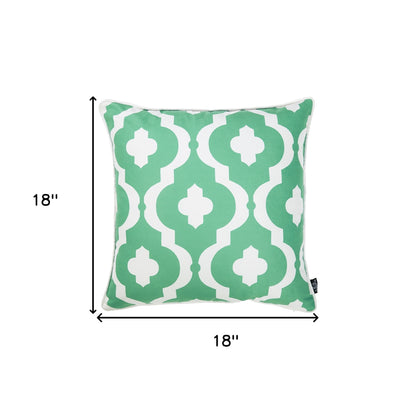 Turquoise Moroccan Geo Decorative Throw Pillow Cover
