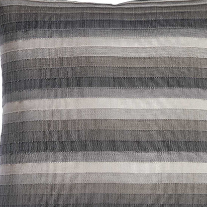 Gray Taupe And White Stripe Decorative Throw Pillow Cover