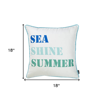 Sea Shine Summer Decorative Throw Pillow Cover