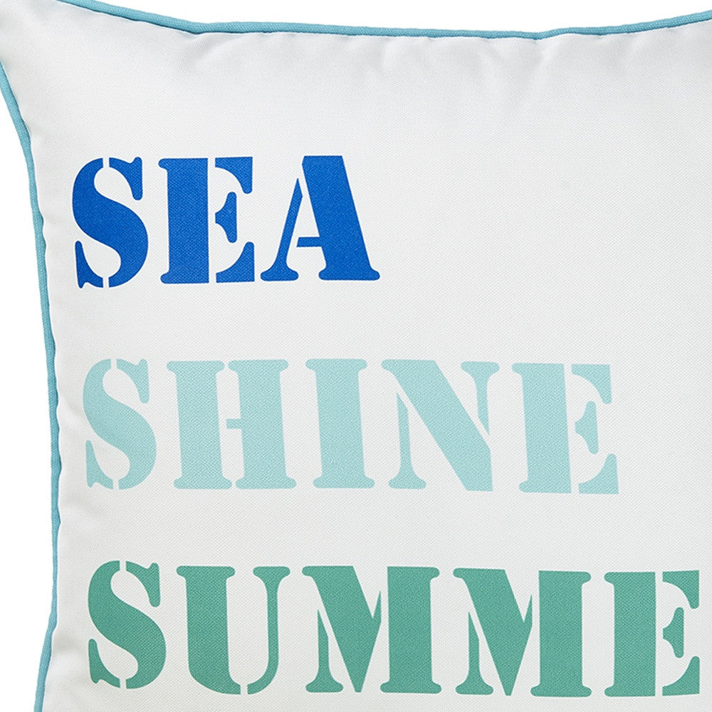 Sea Shine Summer Decorative Throw Pillow Cover