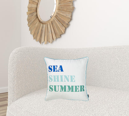 Sea Shine Summer Decorative Throw Pillow Cover
