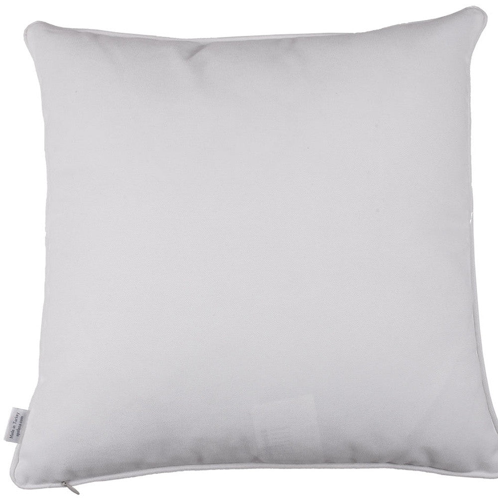 Blue Watercolor Wild Flower Decorative Throw Pillow Cover