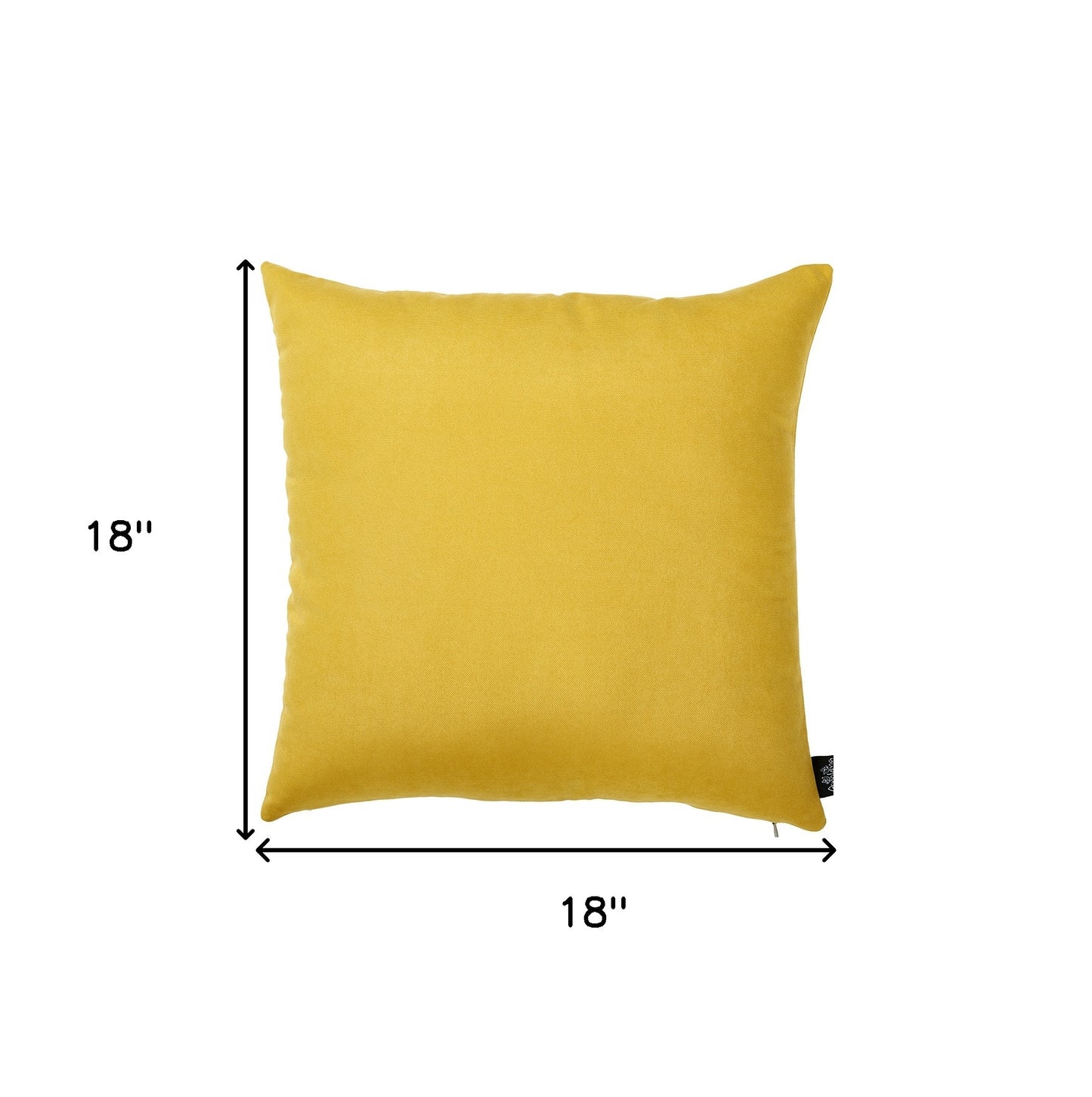 Set Of 2 Yellow Brushed Twill Decorative Throw Pillow Covers