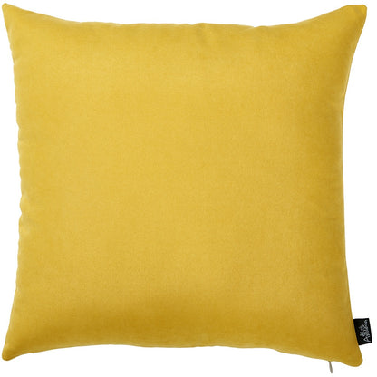 Set Of 2 Yellow Brushed Twill Decorative Throw Pillow Covers
