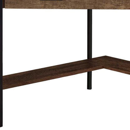 42" Brown Corner Computer Desk