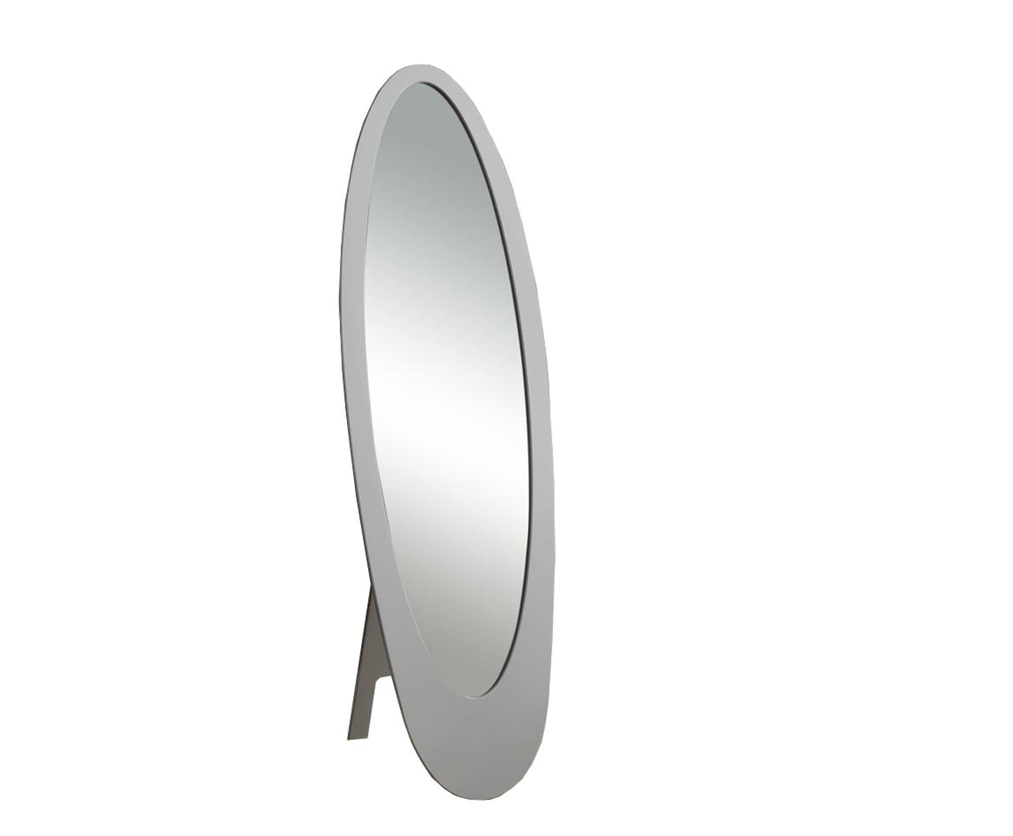 Gray Oval Cheval Standing Mirror