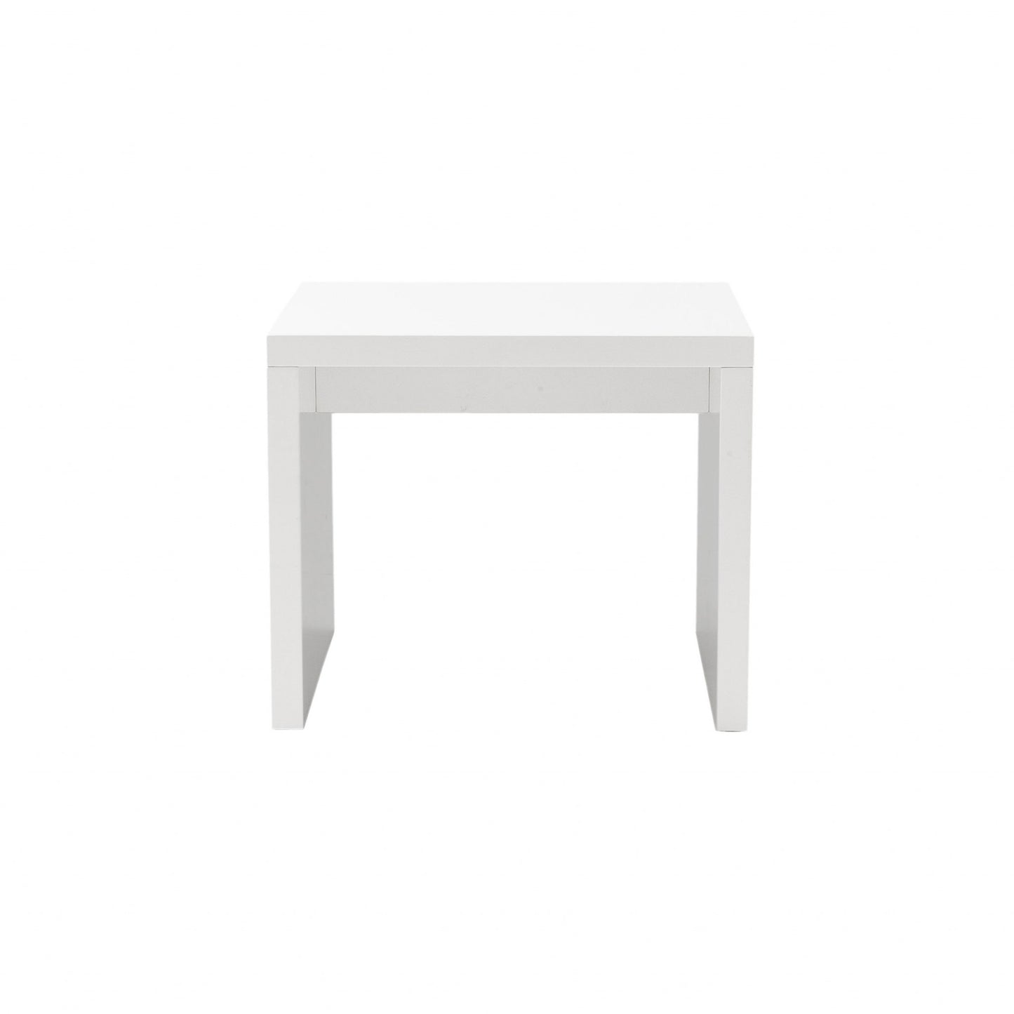 23.63" X 23.63" X 20.08" High Gloss White Lacquered Mdf Square Side Table