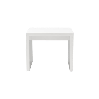 23.63" X 23.63" X 20.08" High Gloss White Lacquered Mdf Square Side Table