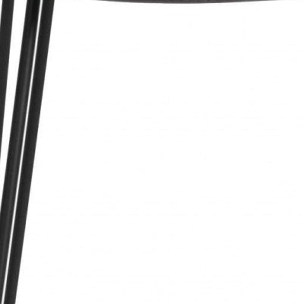 22.45" X 19.3" X 40.16" Dark Gray Leatherette Bar Stool With Matte Black Legs