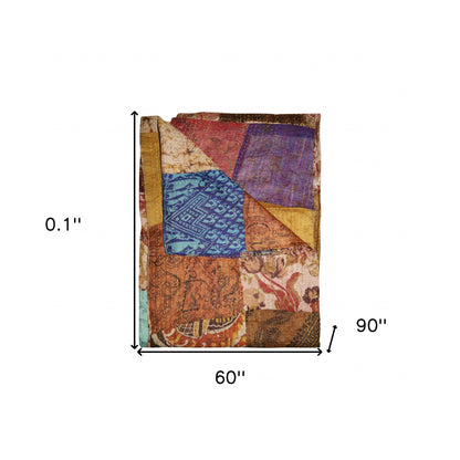 60" X 90" Multicolor Silk - Throw