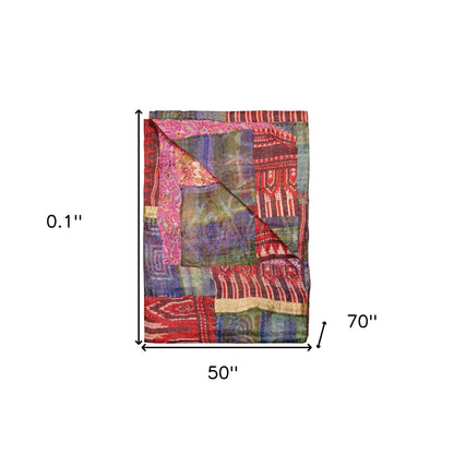 50" X 70" Silk Multicolor Throws