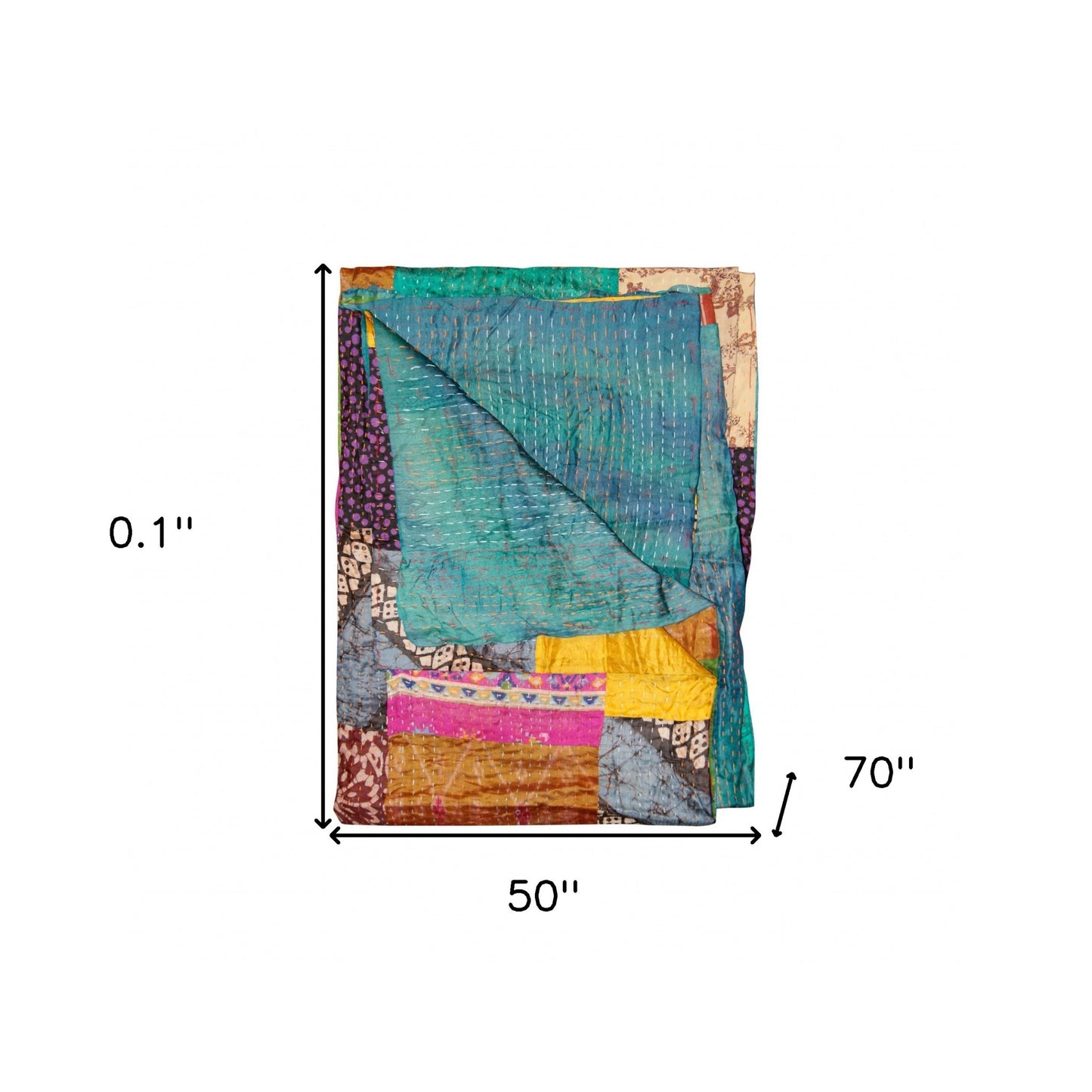 50" X 70" Silk Multicolor Throws