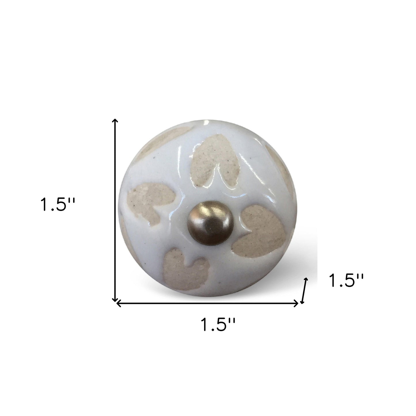 1.5" X 1.5" X 1.5" Ceramic Metal Multicolor 12 Pack Knob