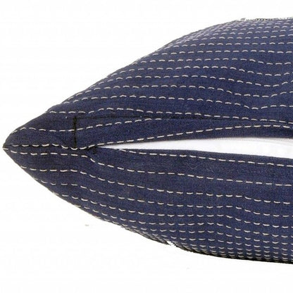 Nautical White Star Blue Square Accent Pillow